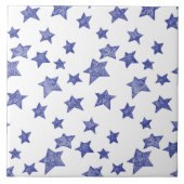 Carreau étoiles de Noël dessinées à la main (Devant)