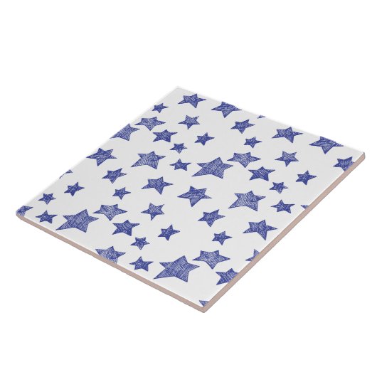 Carreau étoiles de Noël dessinées à la main (Côté)