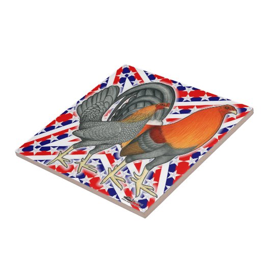 Carreau Étoiles et rayures Gamefowl (Côté)