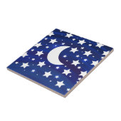 Carreau Étoiles, lune, ciel nocturne  (Côté)