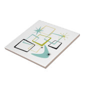 Carreau Étoiles rétro de l'ère atomique Boomerang milieu d (Côté)