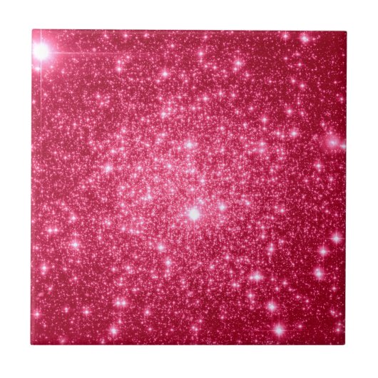 Carreau Étoiles roses chaudes (Devant)
