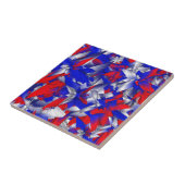 Carreau Étoiles rouges blanches et bleues (Côté)