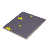 Carreau Étoiles sur couleur charbon (Côté)