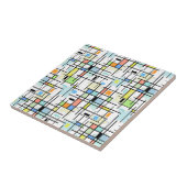 Carreau Étoiles sur un arrière - plan à damiers. (Côté)