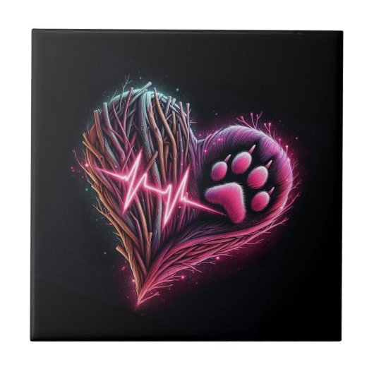 Carreau Être Amoureux de votre animal de compagnie (Devant)