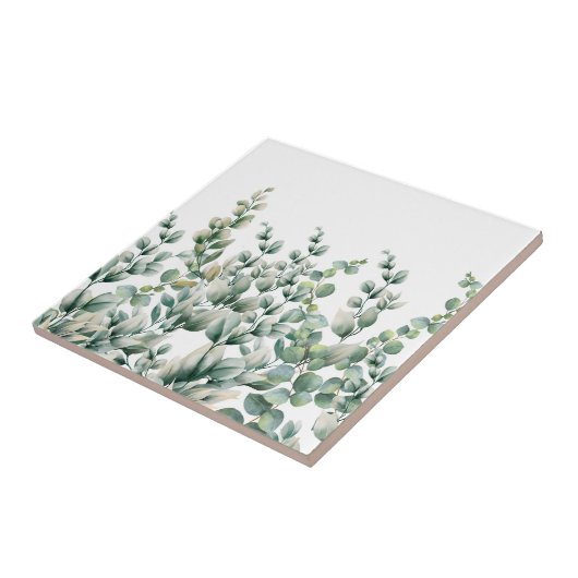 Carreau Eucalyptus vert (Côté)
