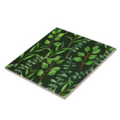 Carreau Eucalyptus vert foncé (Côté)
