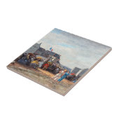 Carreau Eugene Boudin - Temps de baignade à Trouville (Côté)