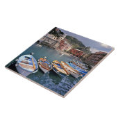 Carreau Europe, Italie, Vernazza. Bateaux aux peintures vi (Côté)