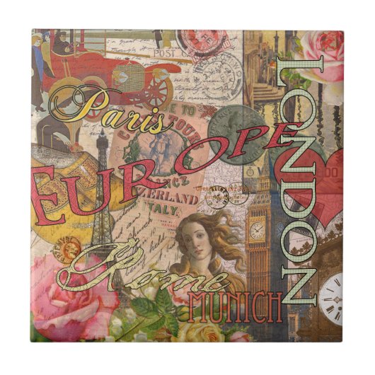 Carreau Europe Travel Vintage (Devant)