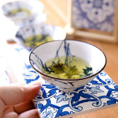 Carreau European Vintage Sintra Blue Design Tile Coasters