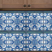 Carreau European Vintage Sintra Blue Design Tile Coasters