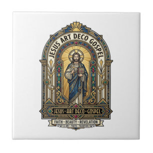 Carreau Évangile Jésus Art Déco Jésus Foi Chrétienne Art D