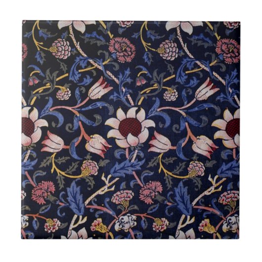 Carreau Evenlode, célèbre motif de William Morris, (Devant)