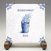 Carreau Everything's Fine Delft Blue Dutch Style