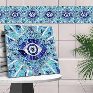 Carreau Evil Oeil Amulet Mosaic Art