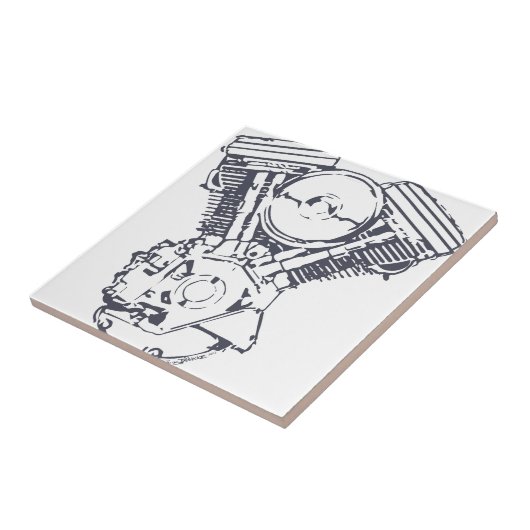 Carreau Évolution de Harley V-Jumelle (Côté)