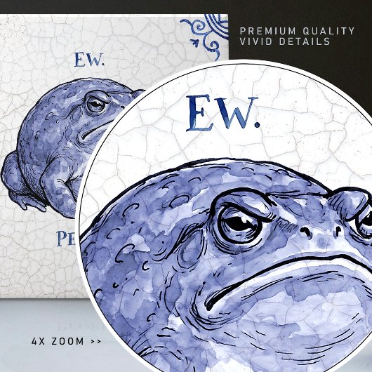 Carreau Ew People Toad Delft Blue Dutch Style