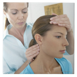 Carreau Examen de chiropractie du cou.