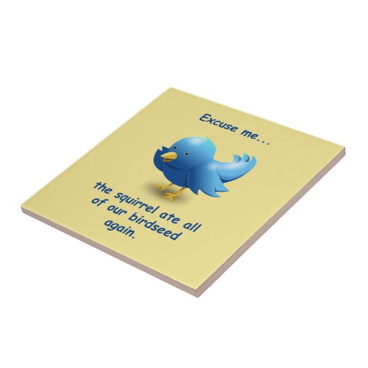 Carreau Excusez-moi...L'écureuil a mangé tous nos oiseaux (Côté)