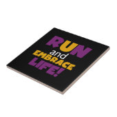 Carreau Exécuter Embrasser la vie rose pourpre (Côté)