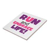 Carreau Exécuter Embrasser la vie rose pourpre (Côté)