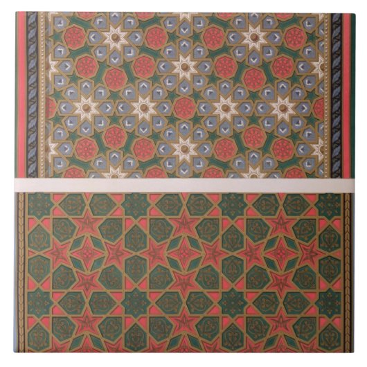 Carreau Exemples des décorations de plafond, 'd'art arabe (Devant)