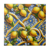 Carreau Exotic Tile Accents | Moroccan Mediterranean Lemon (Devant)