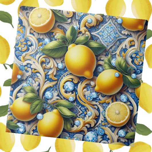 Carreau Exotic Tile Accents | Moroccan Mediterranean Lemon