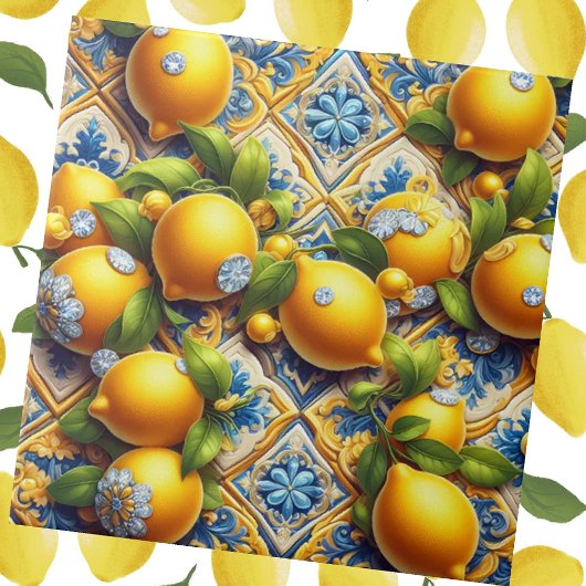 Carreau Exotic Tile Accents | Morrocan Mediterranean Lemon