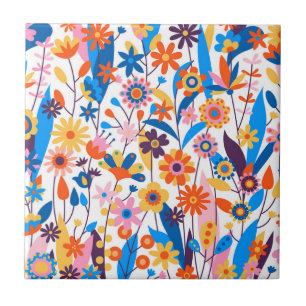 Carreau Exotique multicolore Floral Arrière - plan-32939