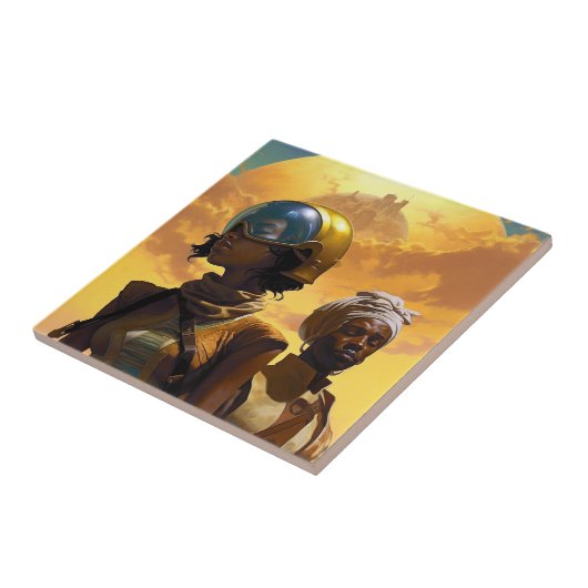 Carreau Explorateurs de planètes science-fiction Afrofutur (Côté)