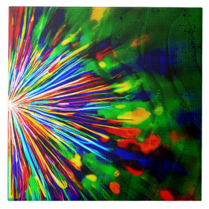 Carreau Explosion arc-en-ciel