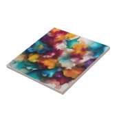 Carreau Explosion colorée Encre d'alcool (Côté)