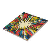 Carreau Explosion d'art pop de style comique (2) (Côté)