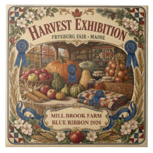Carreau Exposition de récolte personnalisée Fryeburg Fair