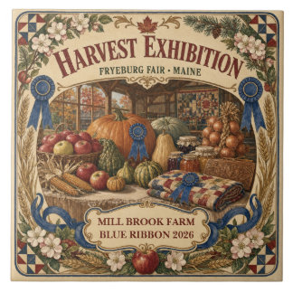 Carreau Exposition de récolte personnalisée Fryeburg Fair