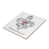 Carreau Expressions personnalisées de Fleur de Lis (Côté)