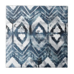 Carreau Extraction d'Indigo - Géométrique<br><div class="desc">Indigo Extraction III par Juin Erica Vess. Design couleur Indigo aux formes et lignes abstraites.</div>