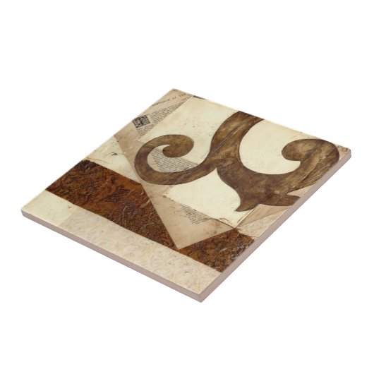 Carreau Extrait vintage de journal (Côté)