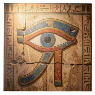 Carreau Eye of Horus with Hieroglyphs Egyptian Spiritual 