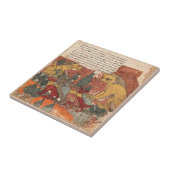 Carreau Fable de la Renaissance indienne de la Lionne et s (Côté)