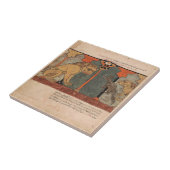 Carreau Fable de la Renaissance indienne du lion et du cha (Côté)