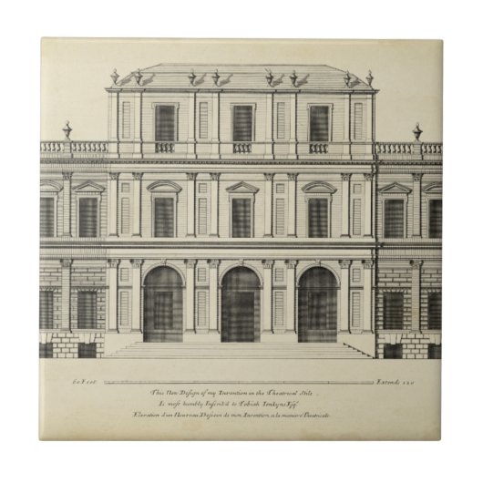 Carreau Façade de style théâtral de Colen Campbell (Devant)