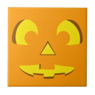 Carreau Face Citrouille Halloween