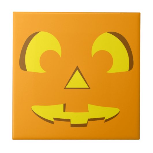 Carreau Face Citrouille Halloween (Devant)