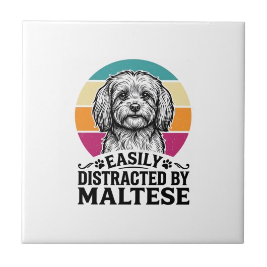 Carreau Facilement Distrait Par La Conception De Chien Vin (Devant)