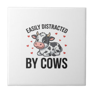 Carreau Facilement distrait par les vaches Graphique de va