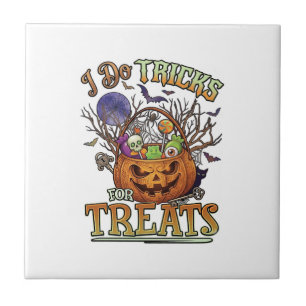 Carreau Faire des tours friandises Halloween Citrouille Pa